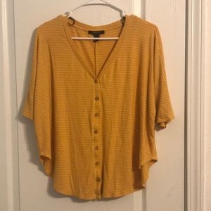 Forever 21 yellow and white shirt